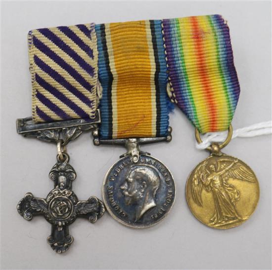 A group of three WWI medals (miniatures)